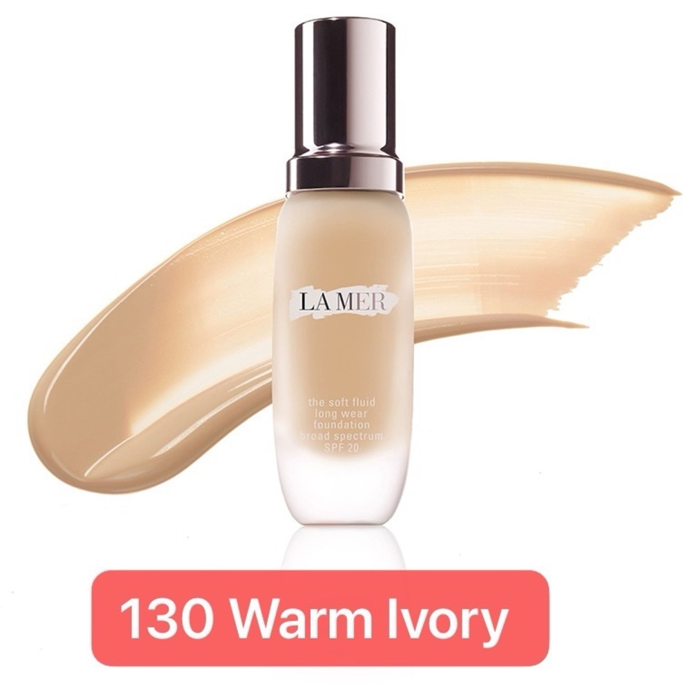 130 Warm Ivory, LA MER The Soft Fluid Long Wear Foundation SPF20, 1oz/30ml NIB